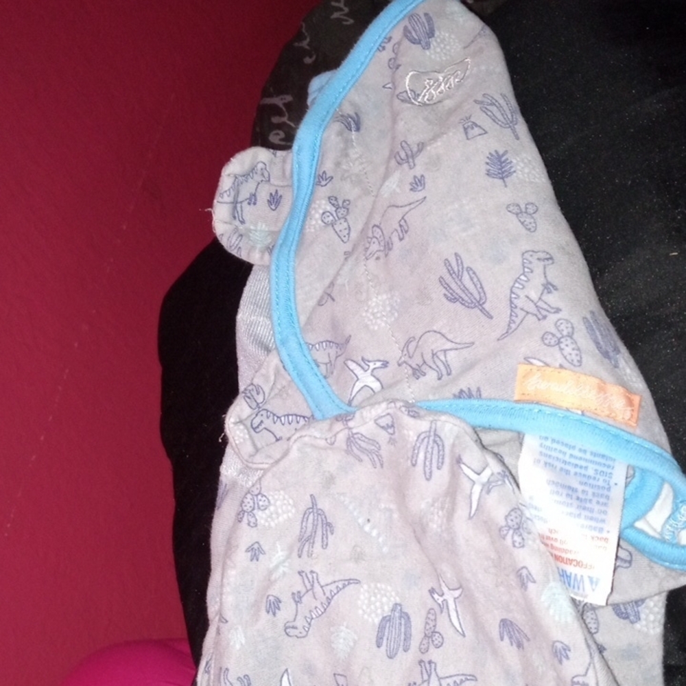 SwaddleMe Kids Pajamas - Gray with Blue Accents